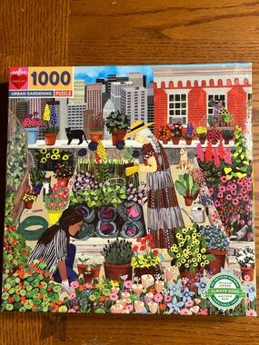 1000-Piece Urban Gardening Puzzle - Colorful Rooftop Garden